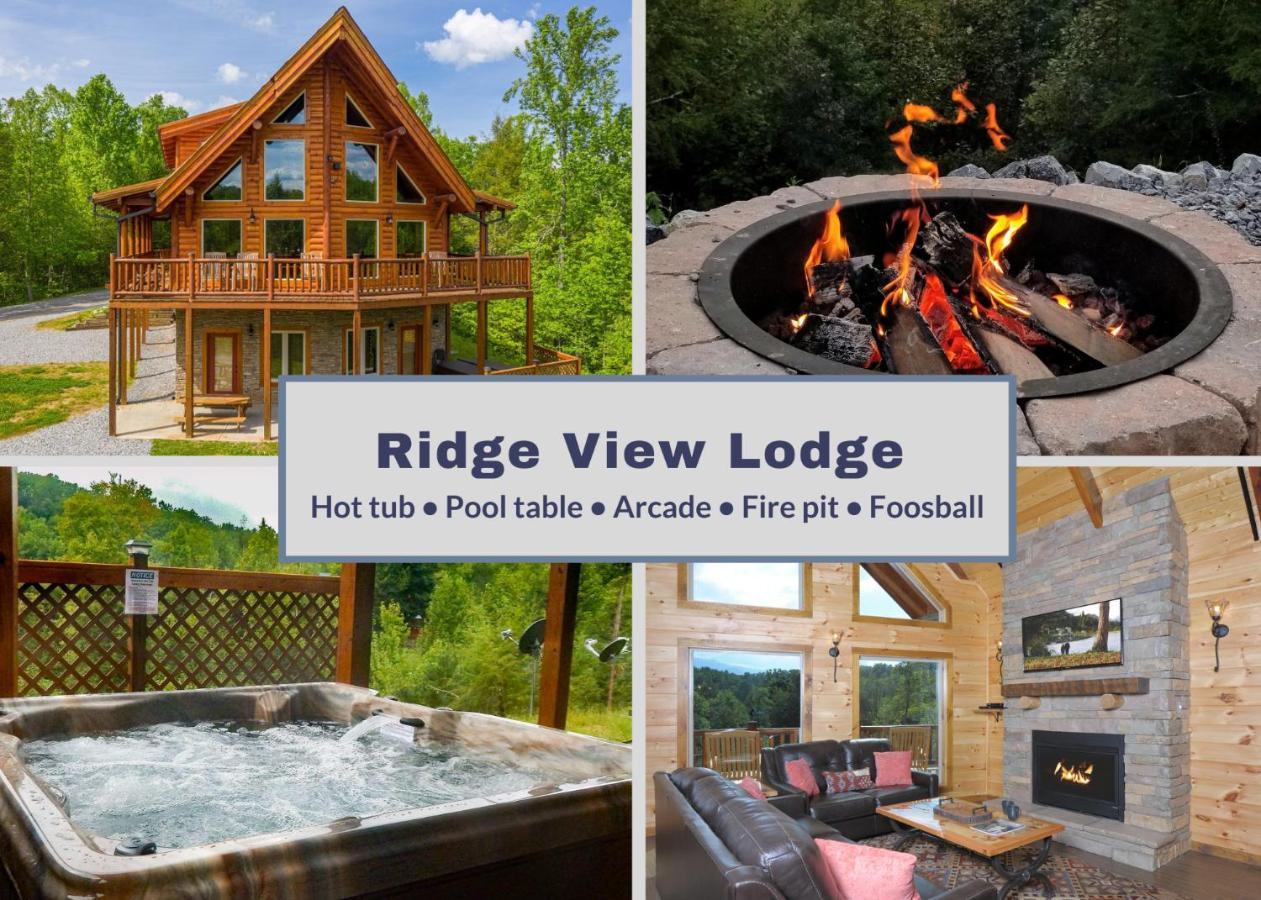 Ridge View Lodge Nature And Mountain View - Hot Tub - Firepit - Yard - Games Gatlinburg Kültér fotó